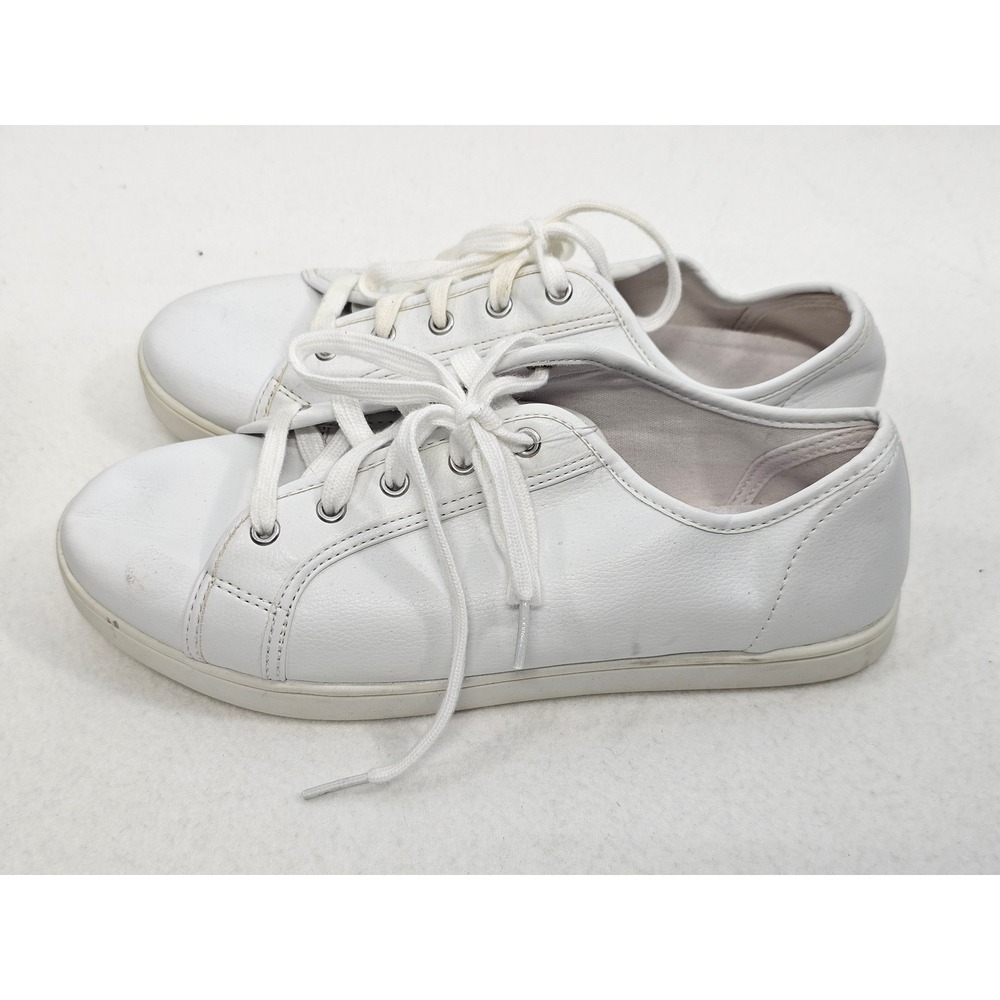 Joe Boxer Womens White‎ Leather Lace Up Low Top Sneakers Shoes Size 9M